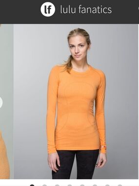 lululemon athletica Swiftly Tech Long Sleeve Top - Creamsicle Pop Orange Heather